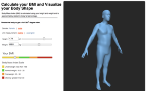 3d bmi body visualizer