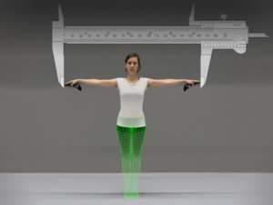 The Virtual Caliper: Rapid Creation of Metrically Accurate Avatars from 3D Measurements